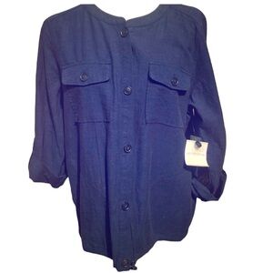 🆕 Liz Claiborne Indigo Button-up Shirt